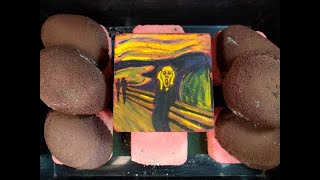 The ScreamEdvard Munch Inspired CrushDyedampReformed Gym Chalk ASMR [upl. by Eisdnyl135]