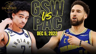 Golden State Warriors vs Indiana Pacers Full Game Highlights  December 5 2022  FreeDawkins [upl. by Lucilla]