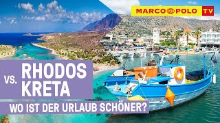 RHODOS vs Kreta  Die Griechischen Inselparadiese im Vergleich [upl. by Delfine]