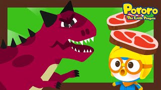 Pororo Dinosaur Coloring for Kids  Carnotosaurus  Kids Game amp Puzzle  Pororo Dino World 2 [upl. by Honniball683]