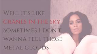 SOLANGE  CRANES IN THE SKY LYRICS [upl. by Afihtan]