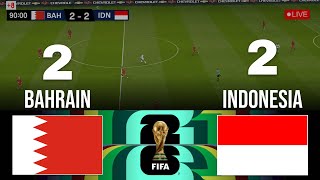 Bahrain vs Indonesia 2  2  Kualifikasi Piala Dunia AFC 2325  Sasaran [upl. by Lesna]