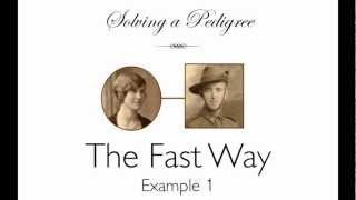 Solving a Pedigree  the Fast Way example 1 [upl. by Holden]