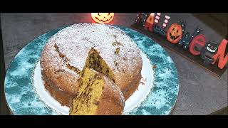 TORTA AUTUNNALE ALLA ZUCCA E GOCCE DI CIOCCOLATO SQUISITA halloween halloweencakes [upl. by Llemar]