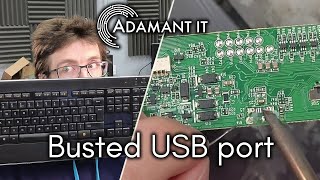 Logitech K800 USB Port Fix  LFC371 [upl. by Maisey965]