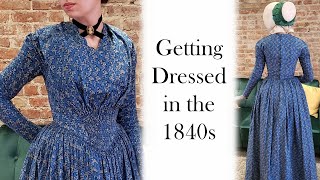 Getting Dressed in the 1840s  Victorian Get Ready with Me [upl. by Allys]