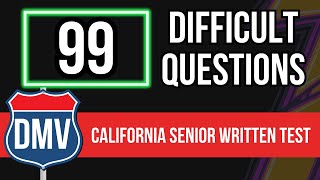 California DMV Senior Written Test 2024 99 Difficult Questions [upl. by Columbine98]