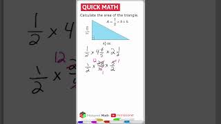 Area Of Triangles  Multiplying Mixed Numbers maths trianglearea [upl. by Fritz73]