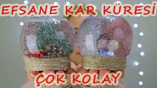 YILBAŞI HEDİYESİ KAR KÜRESİ 🎄 Kolay Kar Küresi Nasıl Yapılır [upl. by Lunnete]