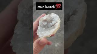 Lets crack and open this Geode crystals shorts rare geology beautiful [upl. by Kingsbury]