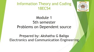 VTU ITC 18EC54 M1 L9 DEPENDENTPROBLEMS [upl. by Marba]