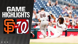 Giants vs Nationals Game Highlights 8624  MLB Highlights [upl. by Saied]