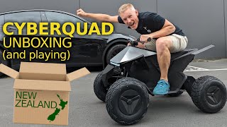 Tesla CyberQuad unboxing amp ride  New Zealand [upl. by Adlig]