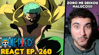 ZORO NO NÍVEL DO MIHAWK ELE TÁ MUITO FORTE React One Piece EP 260 [upl. by Annair]