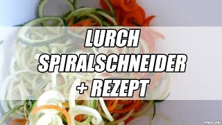 Zucchini Spaghetti Rezept  Gemüse Nudeln  Lurch Spiralschneider  FITNESSIDDE [upl. by Barbuto]