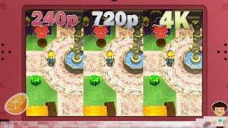 The Legend of Zelda Triforce Heroes 240p VS 720p VS 4K Citra [upl. by Oniliuqnart]