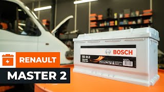 Så byter du bilbatteri på RENAULT MASTER 2 Skåpbil AUTODOCGUIDE [upl. by Onailerua]