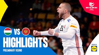 Palasics saves the day  Hungary vs Montenegro  Highlights  Mens EHF EURO 2024 [upl. by Maitland266]