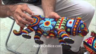 HAND MADE BEAD WORK BY NATIVE MEXICAN VENICE BEACH CALIFORNIA JULY 2 2013 [upl. by Kale109]