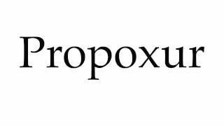 How to Pronounce Propoxur [upl. by Enilesoj]