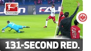 Fastest Goalkeeper Red Card  Hradecky Howler Sets Bundesliga Record [upl. by Shwalb]