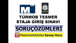 TESMER SGS 20173 Soru ÇÖZÜMLERİ [upl. by Ayoral]