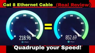 Cat 8 Ethernet Cable Real Review Quadruple your Speed [upl. by Lissie]