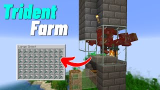 NEW UPDATED Minecraft Trident Farm Drowned Farm  121 [upl. by Ivett426]