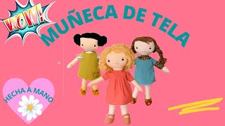 COMO HACER UNA MUÑECA DE TRAPO FÁCIL  COMO HACER UNA MUÑECA DE TELA PASO A PASO [upl. by Haukom]