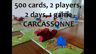 CARCASSONNE WORLD 2days of playing in 2 minutes TimeLapse Table Game [upl. by Aihn727]