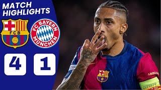 Barcelona vs Bayern Munich 41 Extended HIGHLIGHTS  Raphinha Goal vs Bayern Munich [upl. by Brandise]