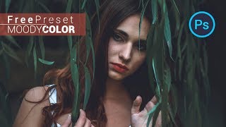 Photoshop cc Tutorial Free CAMERA RAW moody Effect Presetsetting  How to edit outdoor portrait [upl. by Adnarb]