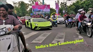 Novitec Lamborghini Aventador S CRAZY Reactions in HyderabadINDIA [upl. by Novia189]