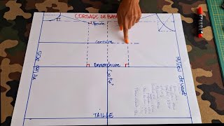 Comment tracer correctement son corsage de base Louise Megue [upl. by Kendrah386]