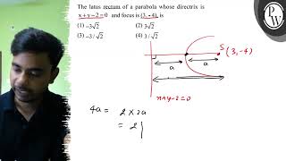 The latus rectum of a parabola whose directrix is \ xy20 \ and [upl. by Ahl]