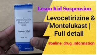 Levocetirizine Dihydrochloride amp Montelukast Sodium Suspension Leson Kid Suspension Detail [upl. by Padget]