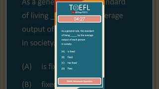 TOEFL Grammar Practice 297  Structure Questions Verbs  Passive Voices [upl. by Nnahteb959]