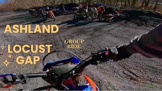 FRO  Ashland Locust Gap Group Ride Single Track Hill Climbs beta300rr ktm300xc singletrack [upl. by Nirhtak83]