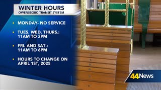 Winter hours for Owensboro Transit System set to start November 1st [upl. by Shaughnessy]