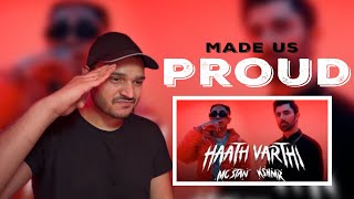 MC STΔN X KSHMRmusic HAATH VARTHI Official Video  Reaction  Rtv Productions [upl. by Coughlin422]