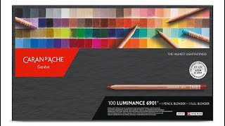 CARAN DACHE LUMINANCE 100 SET  Swatching carandache [upl. by Nnylyma569]