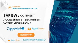 Replay Webinar  SAP BW  Comment accélérer et sécuriser votre migration [upl. by Notseh]