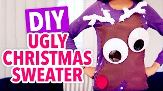 DIY Ugly Christmas Rudolph Sweater  HGTV Handmade [upl. by Ainiger]