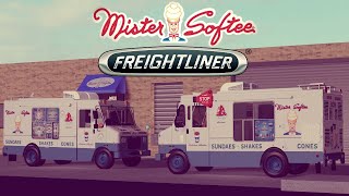 NEW Caleb Base Freightliner Mister Softee Trucks Edits Done By Me Roblox [upl. by Ares]