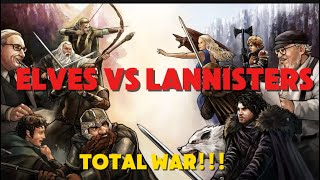 Imladris Guards vs Lannister House Guards Total War Lotr VS GOT [upl. by Ainessey]