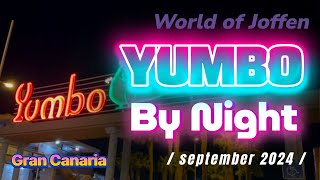 Yumbo Center by Night september 2024 Gran Canaria 4K [upl. by Rockel]