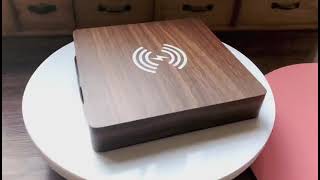 Wooden alarm clock wireless charger [upl. by Sloane289]