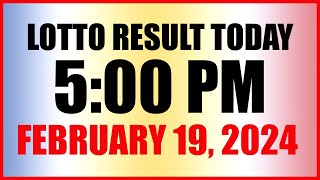 Lotto Result Today 5pm February 19 2024 Swertres Ez2 Pcso [upl. by Rillis650]