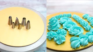 How to Use Different Cake Nozzles  Cake Decorating Tips and Tricks [upl. by Woodhead212]