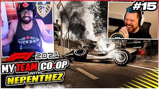 THE FUNNIEST END IN A RACE  F1 2021 CAREER COOP with NEPENTHEZ SEASON 2 15 [upl. by Diandre188]